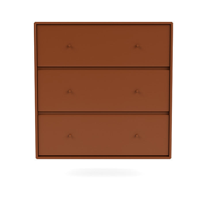 Montana Carry Dresser With Suspension Rail, Hazelnut Brown