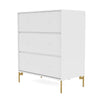 Montana draagt ​​dressoir met benen, sneeuwwit/messing