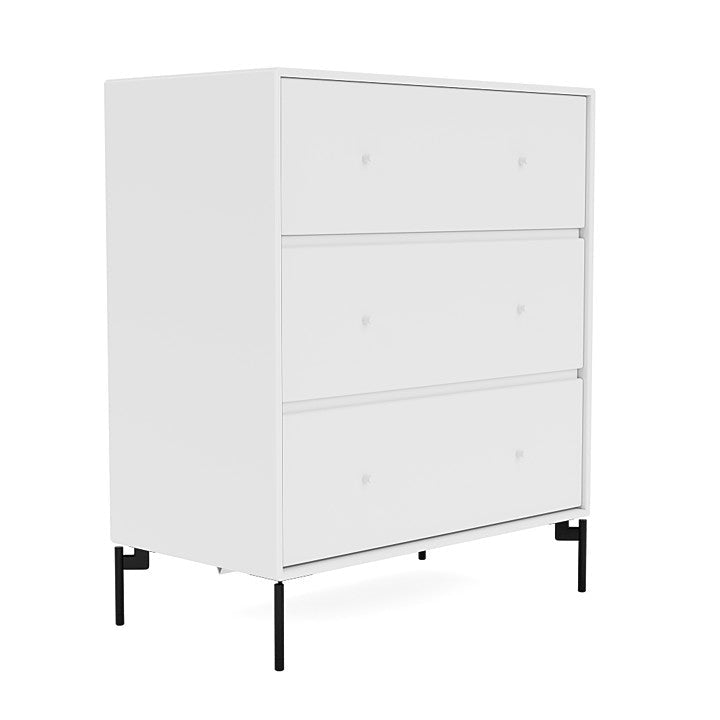 Montana draagt ​​dressoir met benen, sneeuwwit/zwart