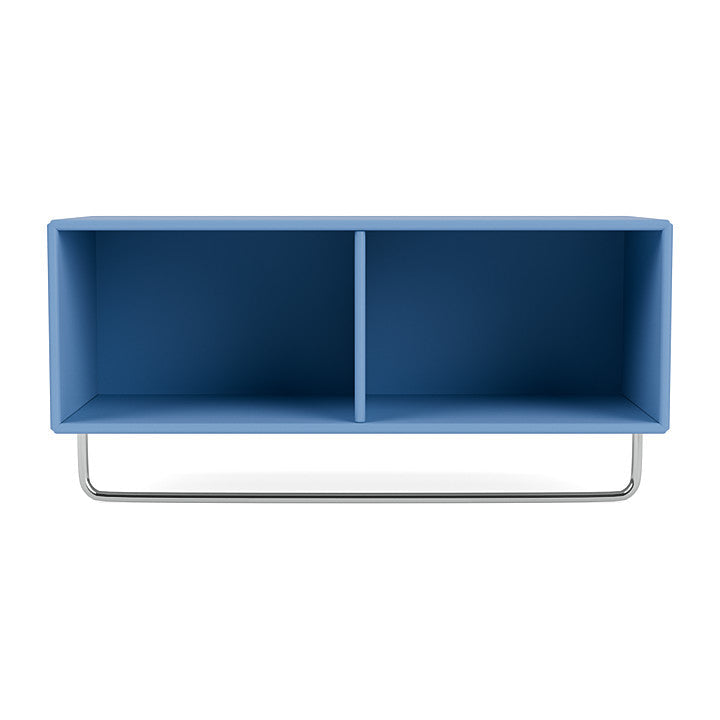 Montana Coat Shelf With Clothes Rack, Azure Blue