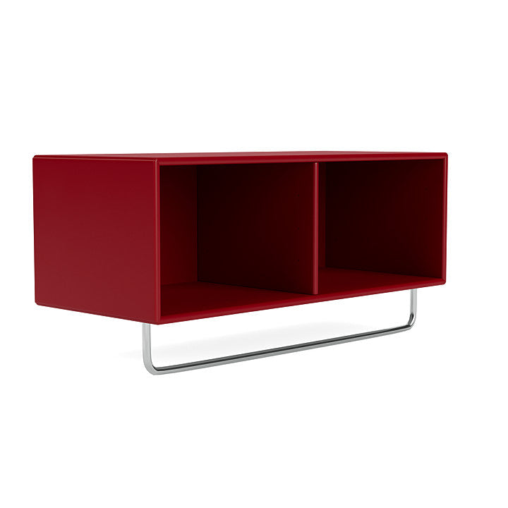 Montana Coat Shelf With Clothes Rack, Beetroot Red