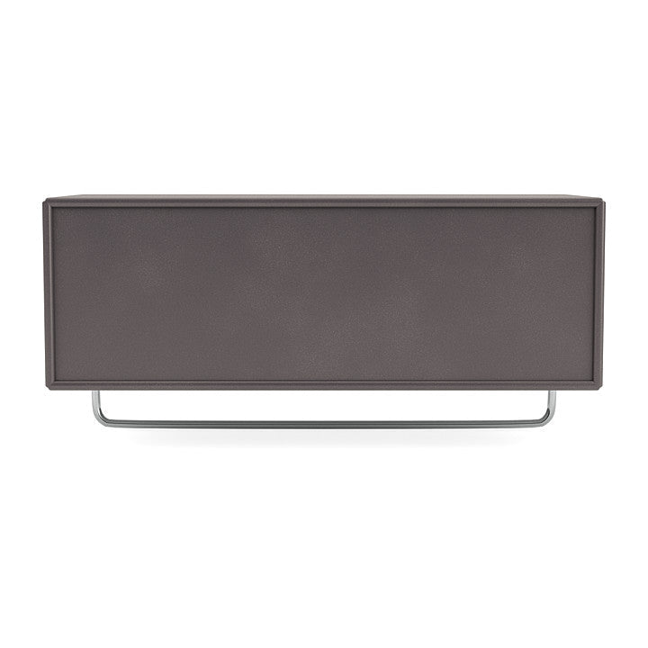 Montana Coat Shelf With Clothes Rack, Coffee Brown