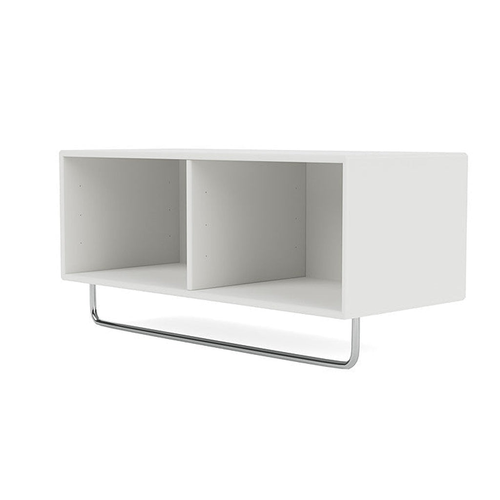 Montana Coat Shelf With Clothes Rack, White