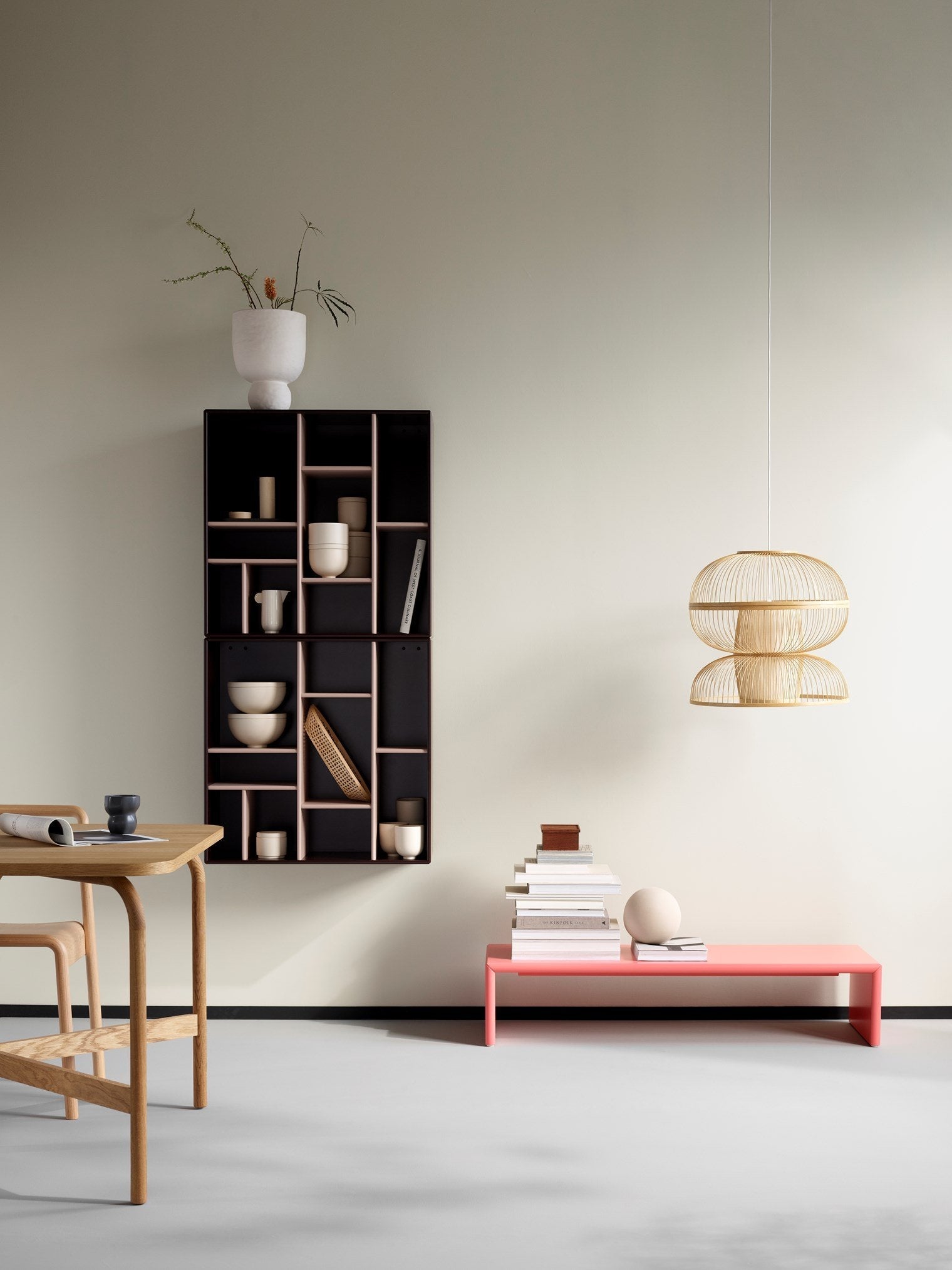Montana Compile Decorative Shelf With 3 Cm Plinth, Coffee Brown