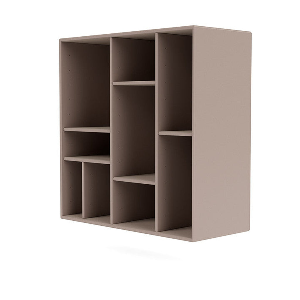 Montana Compile Decorative Shelf With Suspension Rail, Mushroom Brown