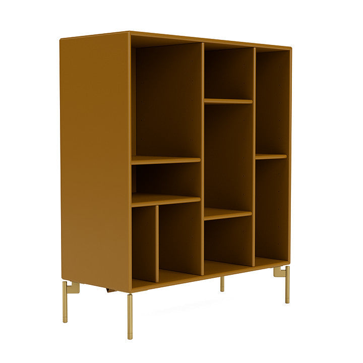 Montana Compile Decorative Shelf With Legs, Amber/Brass