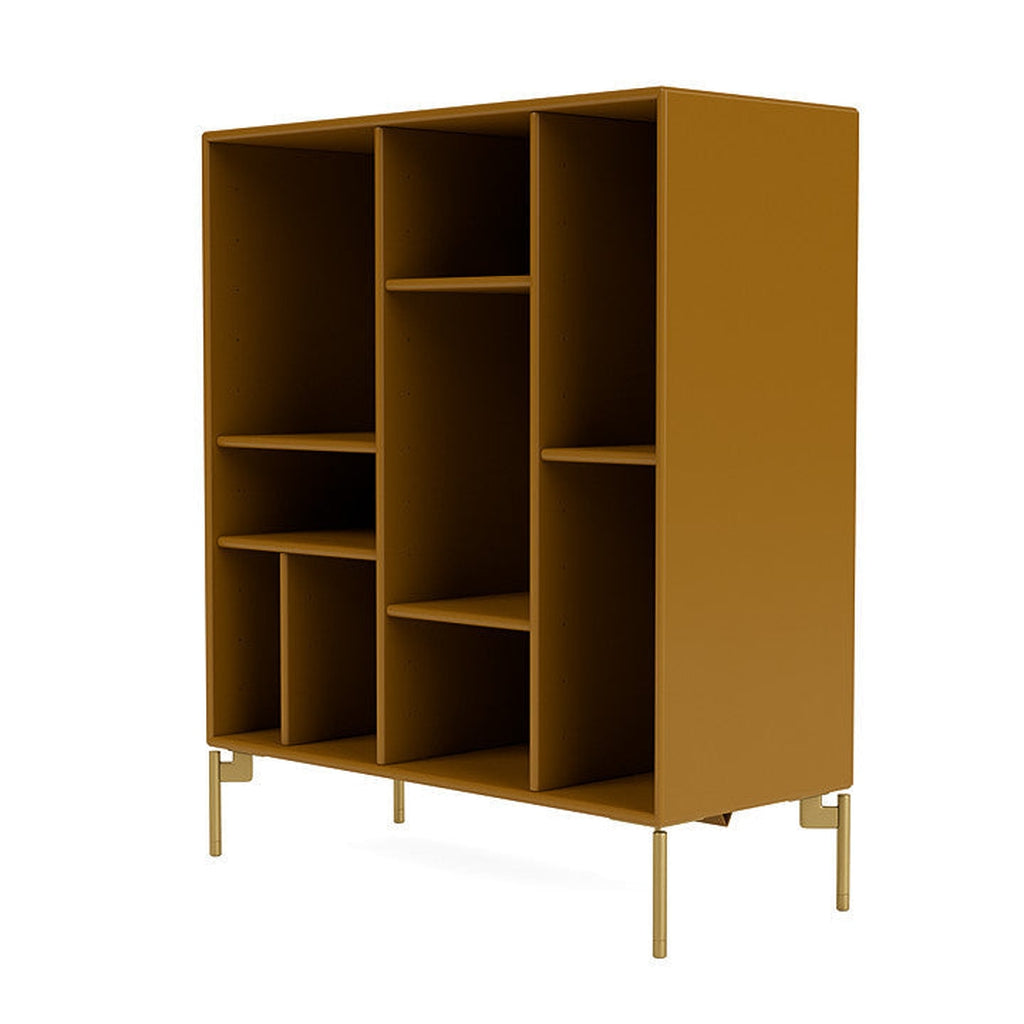 Montana Compile Decorative Shelf With Legs, Amber/Brass