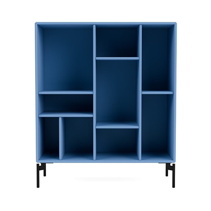 Montana Compile Decorative Shelf With Legs, Azure Blue/Black