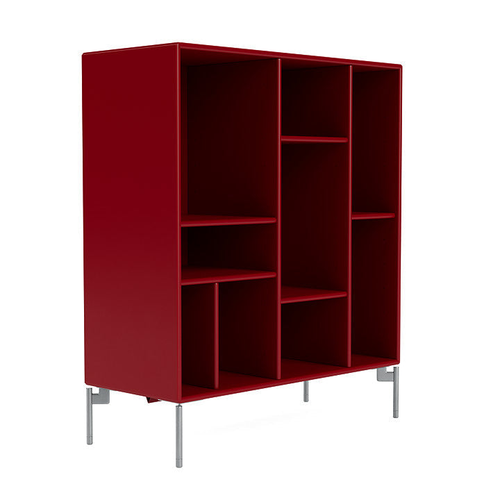 Montana Compile Decorative Shelf With Legs, Beetroot/Matt Chrome