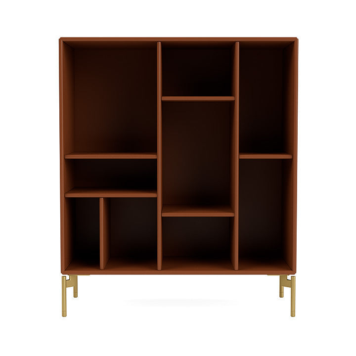 Montana Compile Decorative Shelf With Legs, Hazelnut/Brass