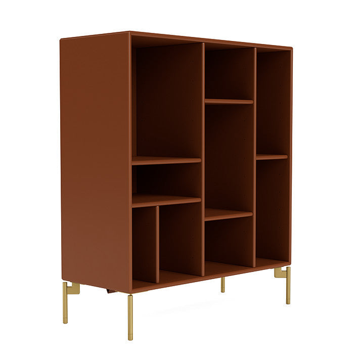 Montana Compile Decorative Shelf With Legs, Hazelnut/Brass