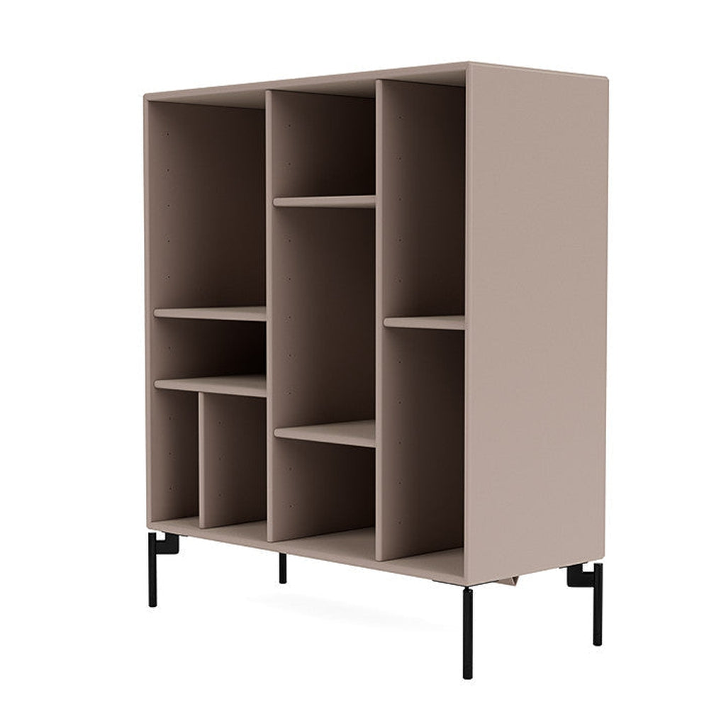 Montana Compile Decorative Shelf With Legs, Mushroom Brown/Black