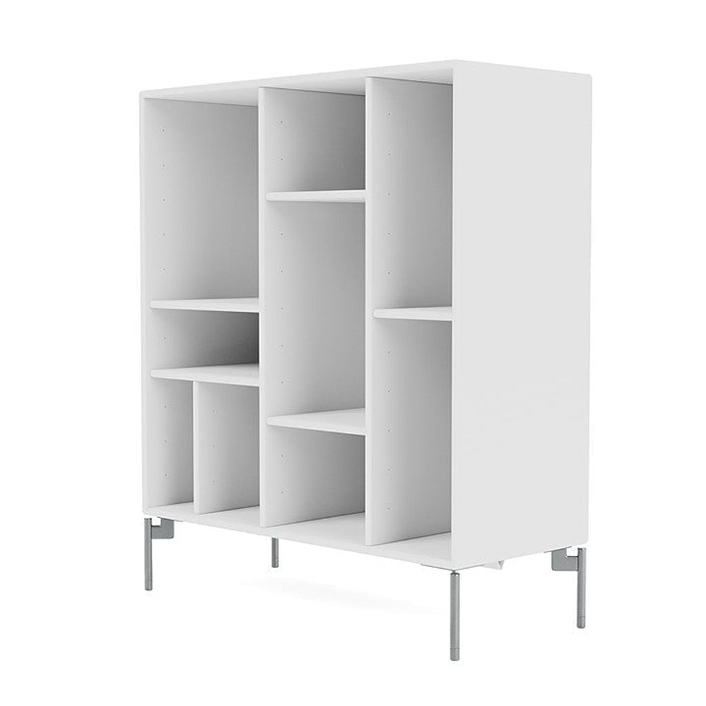 Montana Compile Decorative Shelf With Legs, New White/Matt Chrome