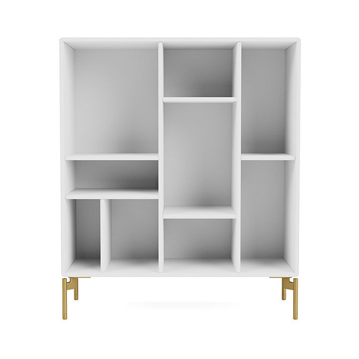 Montana Compile Decorative Shelf With Legs, New White/Brass