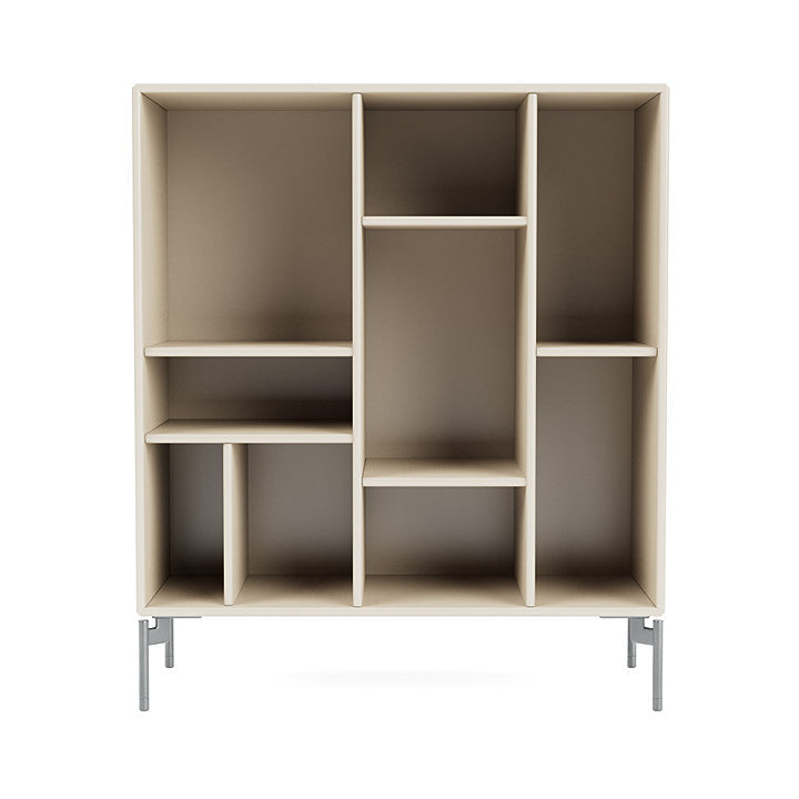 Montana Compile Decorative Shelf With Legs, Oat/Matt Chrome