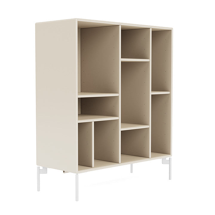 Montana Compile Decorative Shelf With Legs, Oat/Snow White