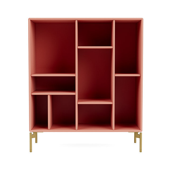 Montana Compile Decorative Shelf With Legs, Rhubarb/Brass