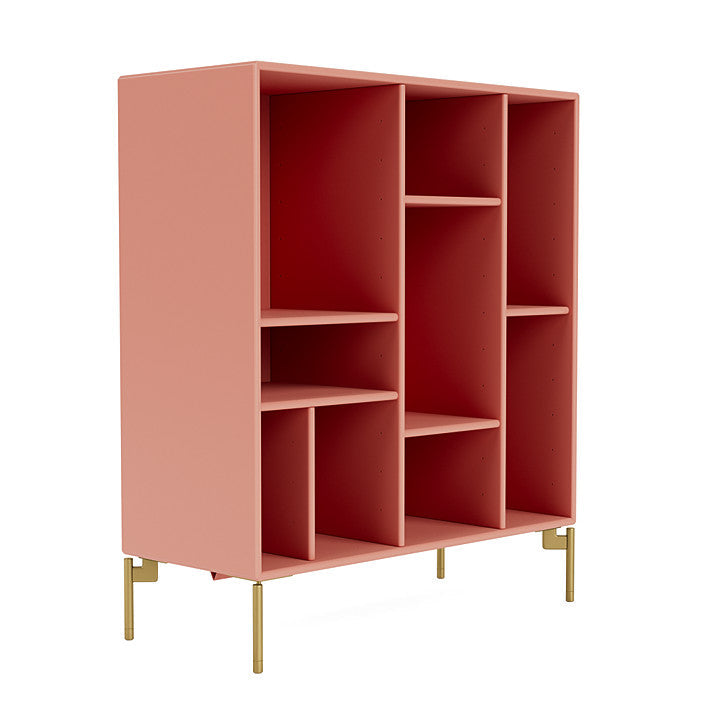 Montana Compile Decorative Shelf With Legs, Rhubarb/Brass