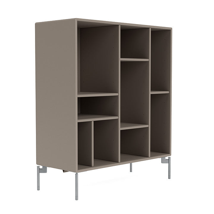 Montana Compile Decorative Shelf With Legs, Truffle/Matt Chrome