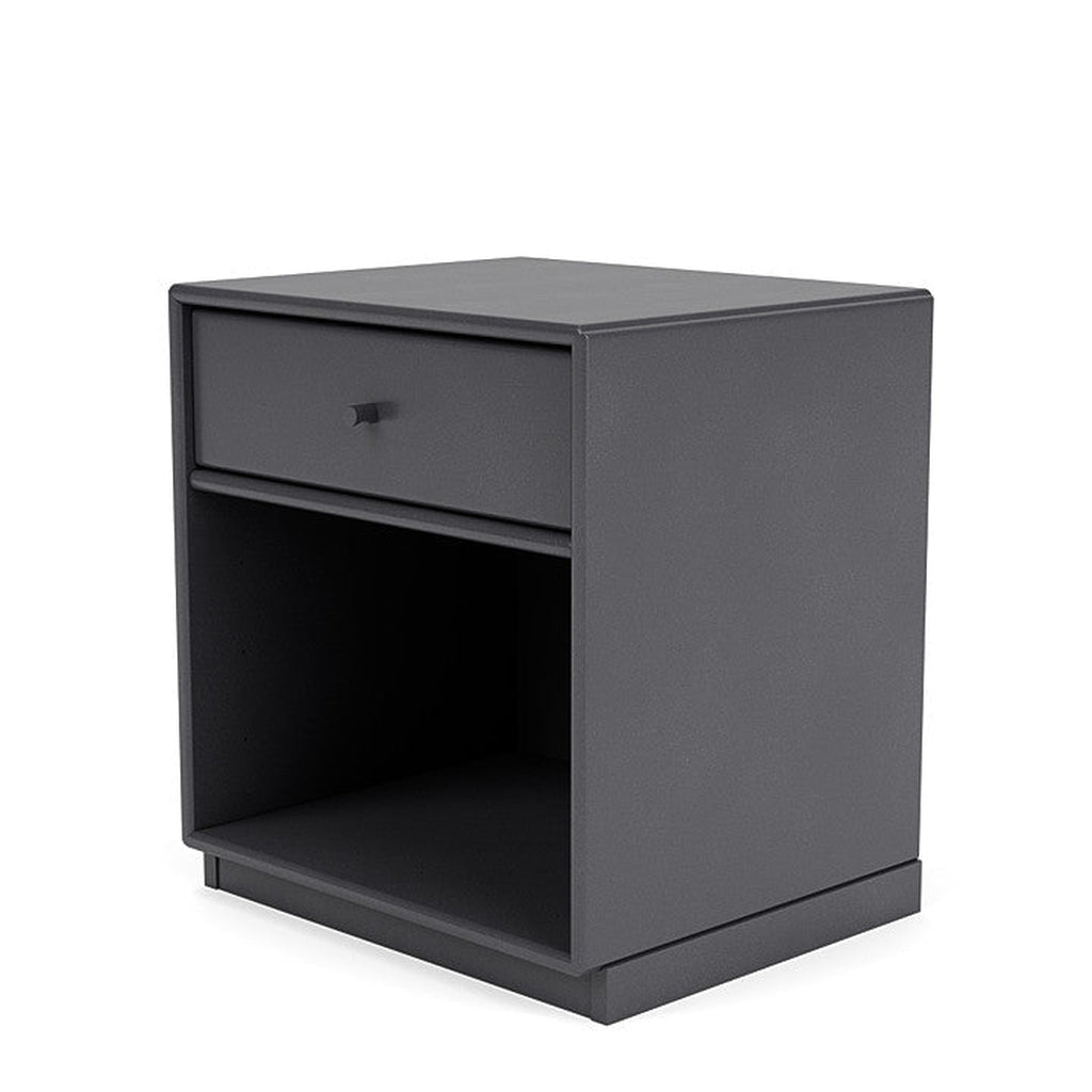 Montana Dream Nightstand With 3 Cm Plinth, Carbon Black