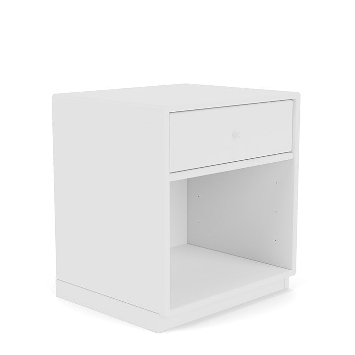 Montana Dream Nightstand avec du socle de 3 cm, nouveau blanc