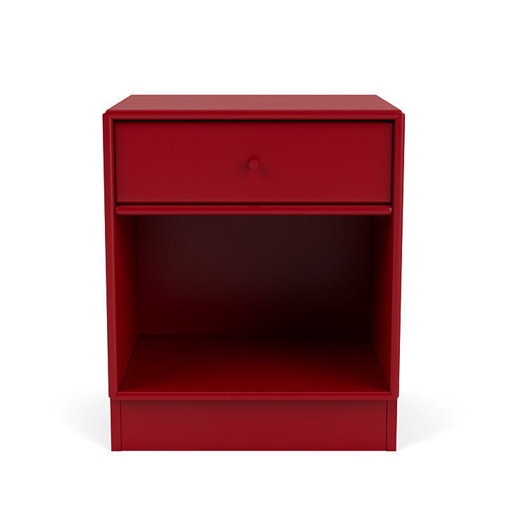 Montana Dream Nightstand avec le socle de 7 cm, rouge betterave