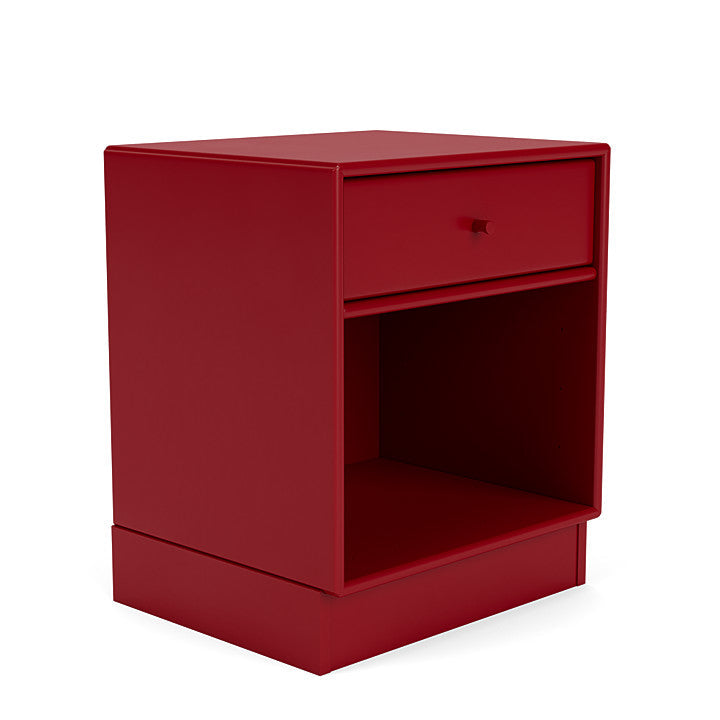 Montana Dream Nightstand avec le socle de 7 cm, rouge betterave