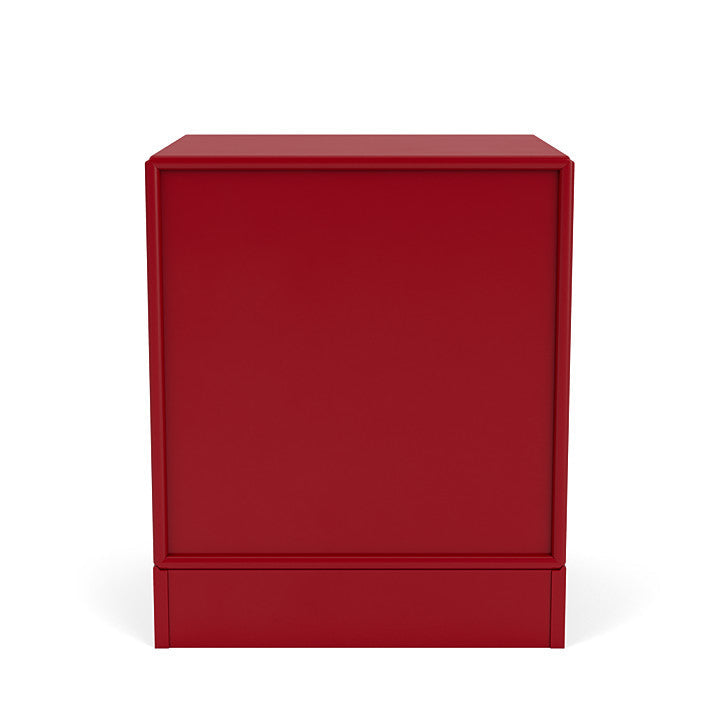 Montana Dream Nightstand With 7 Cm Plinth, Beetroot Red