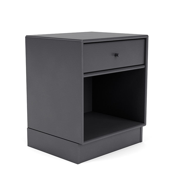 Montana Dream Nightstand með 7 cm plintu, kolsvart