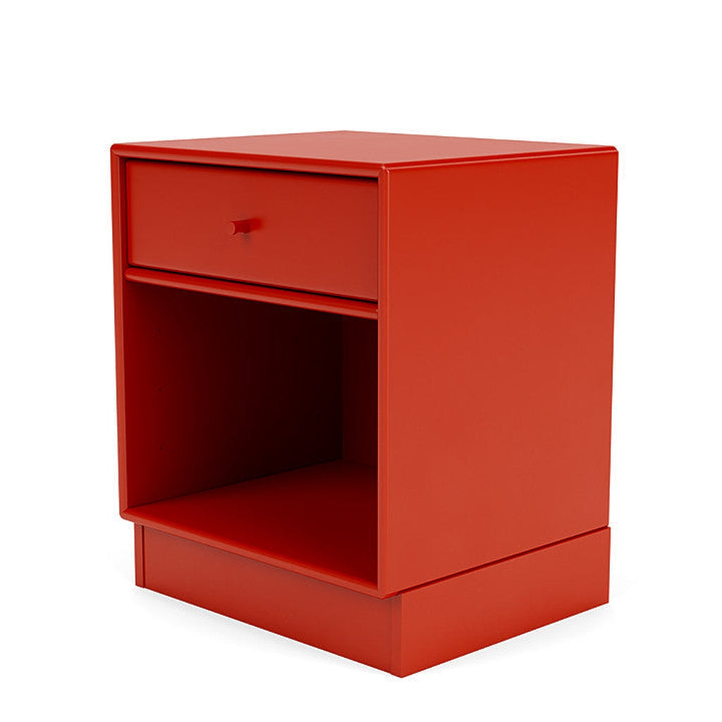 Montana Dream Nightstand avec du socle de 7 cm, Rosehip Red