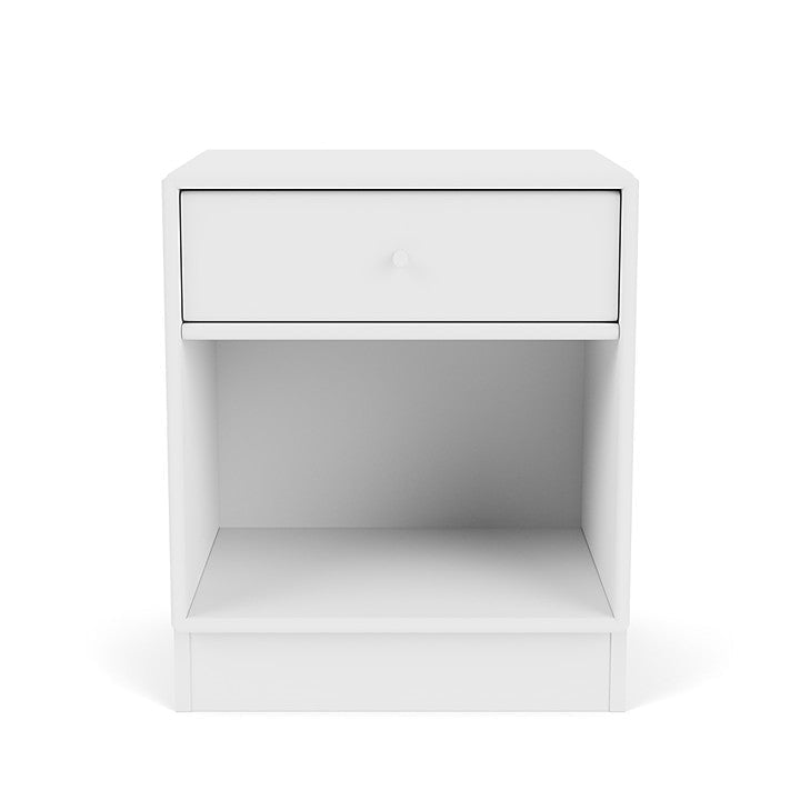 Montana Dream Nightstand avec du socle de 7 cm, Blanche-Neige