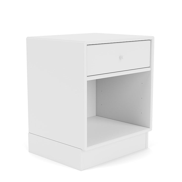 Montana Dream Nightstand avec du socle de 7 cm, Blanche-Neige