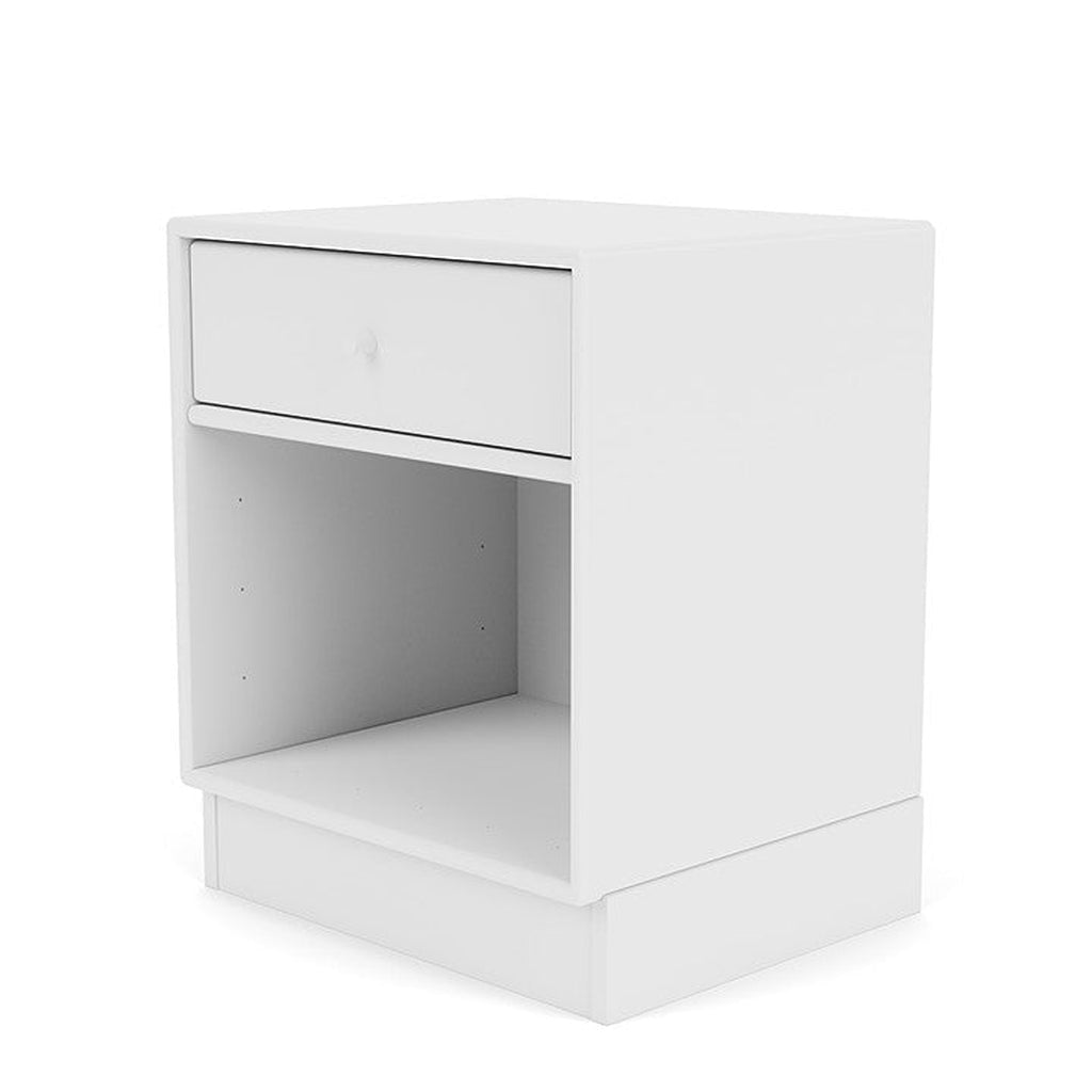 Montana Dream Nightstand avec du socle de 7 cm, Blanche-Neige