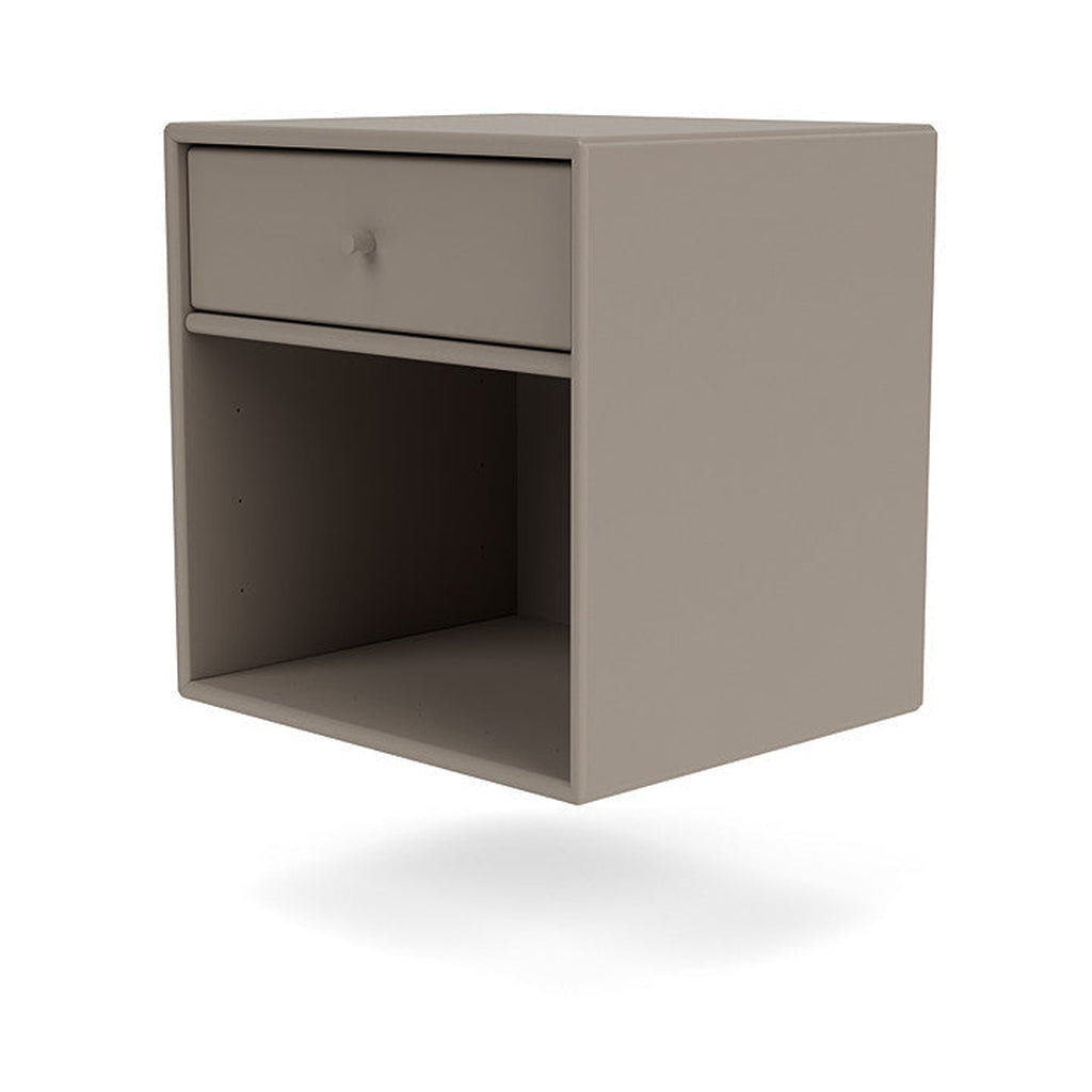 Montana Dream Nightstand With Suspension Rail, Truffle Grey