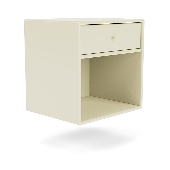 Montana Dream Nightstand With Suspension Rail, Vanilla White