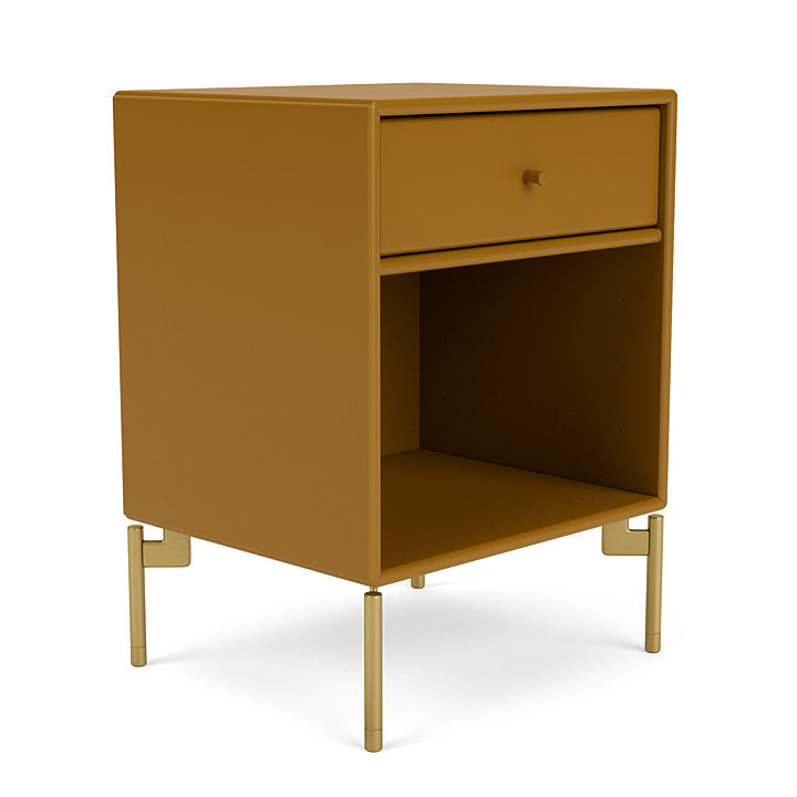 Montana Dream Nightstand avec les jambes, ambre / laiton