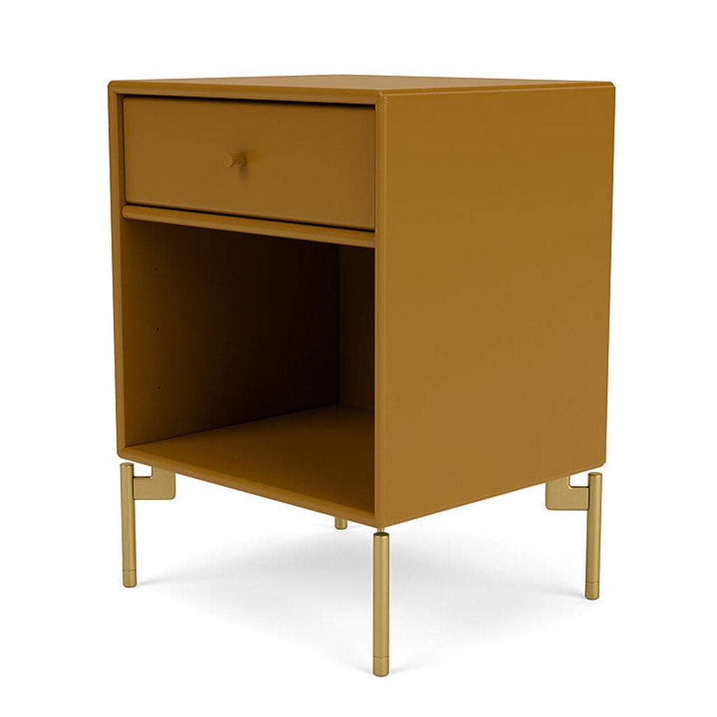 Montana Dream Nightstand With Legs, Amber/Brass