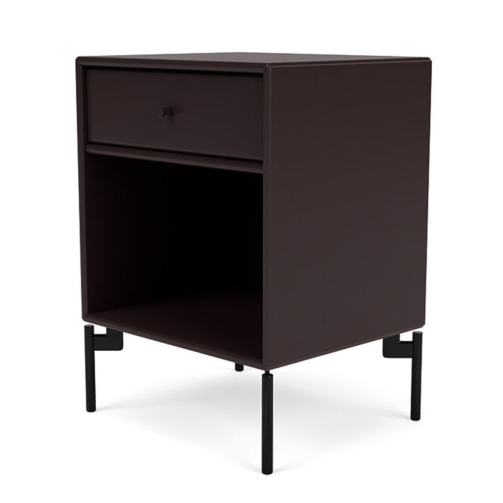 Montana Dream Nightstand With Legs, Balsamic/Black