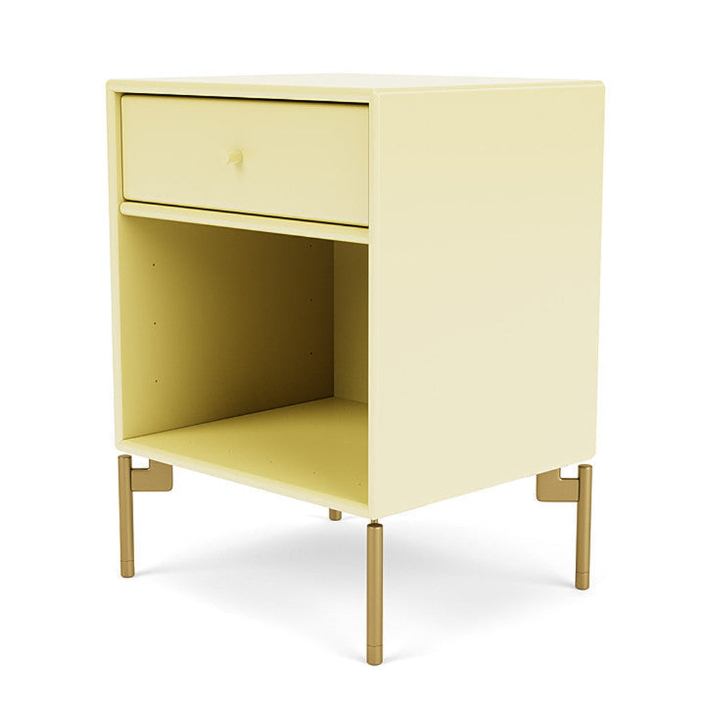 Montana Dream Nightstand avec les jambes, Camomile / Brass