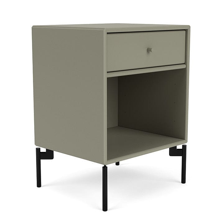 Montana Dream Nightstand avec les jambes, fenouil / noir