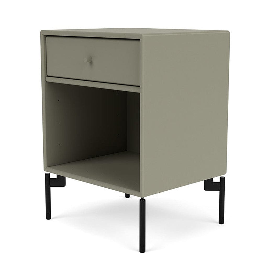 Montana Dream Nightstand avec les jambes, fenouil / noir