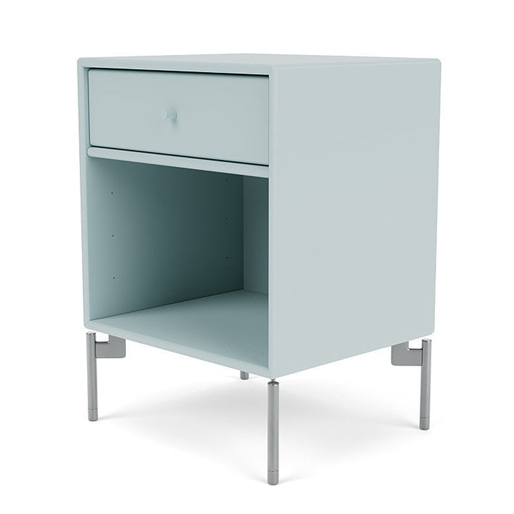 Montana Dream Nightstand med ben, Flint/Matt Chrome