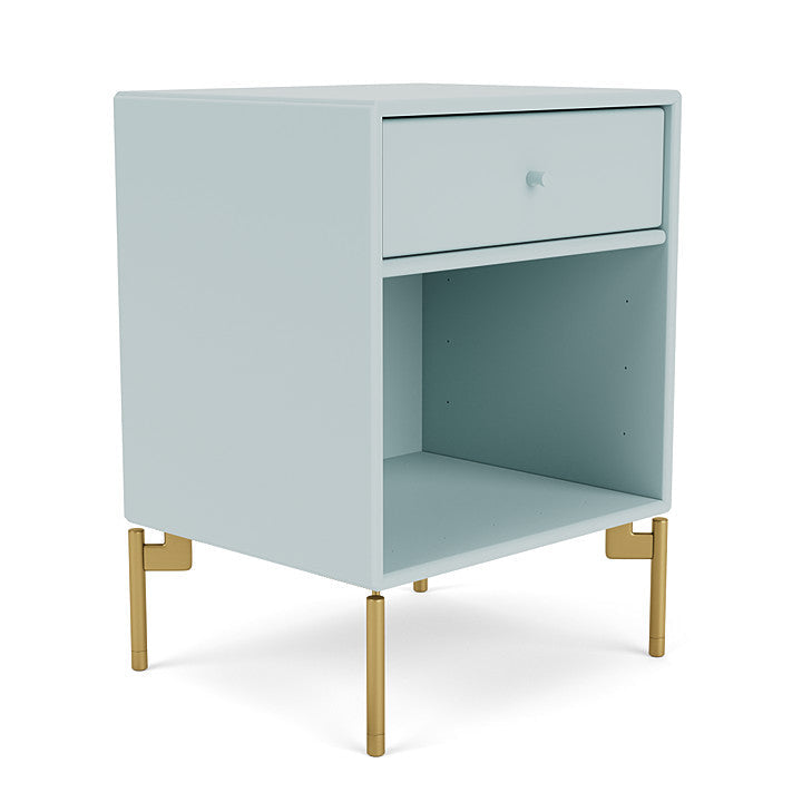 Montana Dream Nightstand With Legs, Flint/Brass