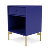 Montana Dream nachtkastje met benen, Monarch Blue/Brass