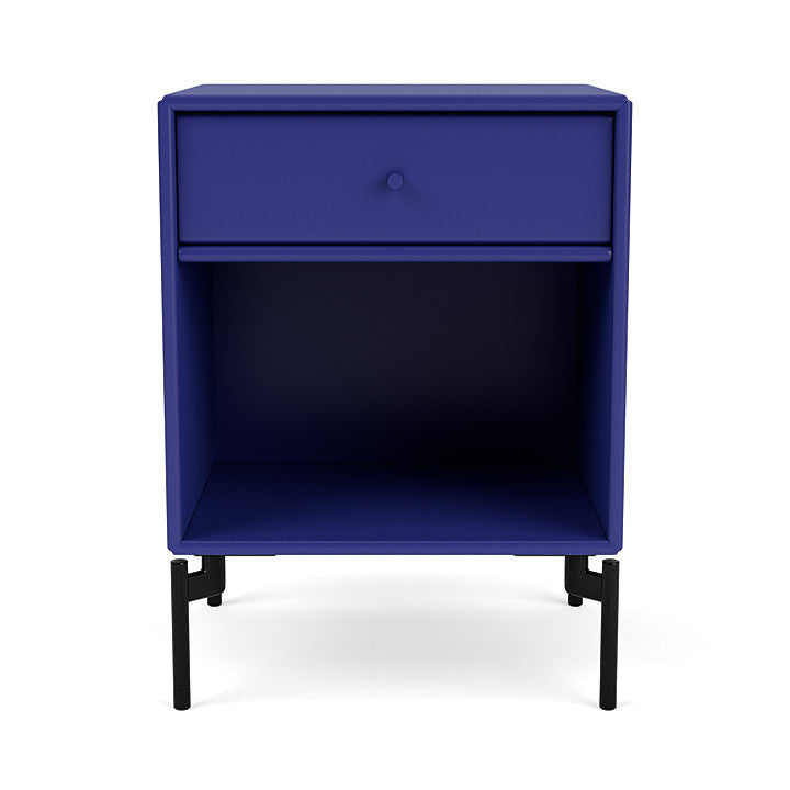 Montana Dream Nightstand With Legs, Monarch Blue/Black