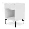 Montana Dream Nightstand avec les jambes, nouveau blanc / noir