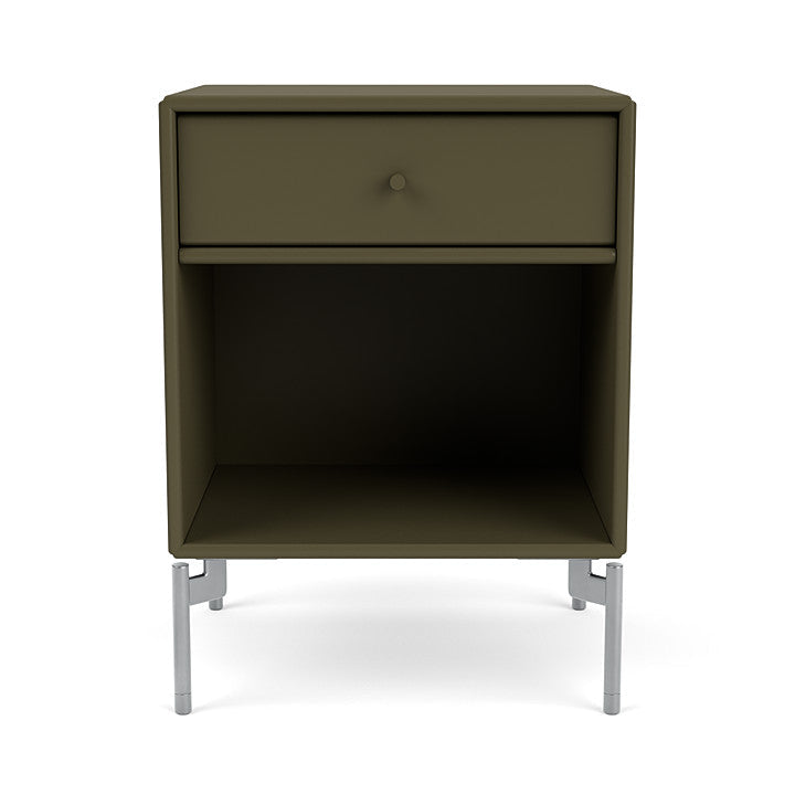 Montana Dream Nightstand avec les jambes, Origan / Matt Chrome