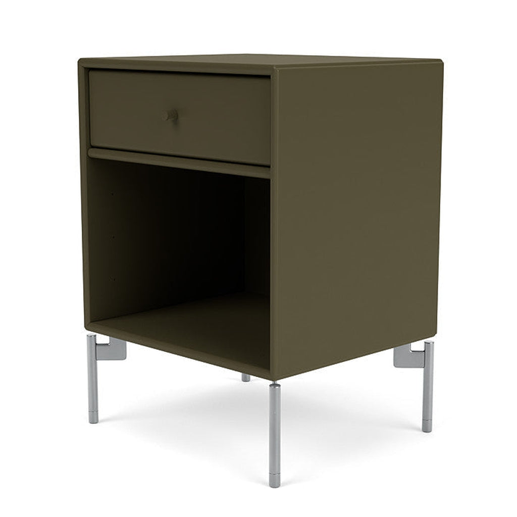 Montana Dream Nightstand avec les jambes, Origan / Matt Chrome