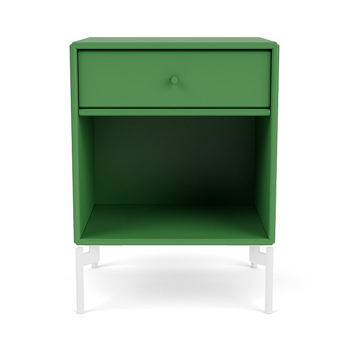 Montana Dream Nightstand avec les jambes, le persil / Blanche-Neige