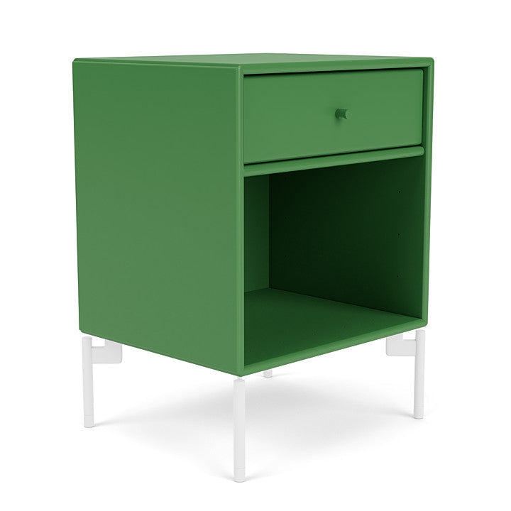 Montana Dream Nightstand avec les jambes, le persil / Blanche-Neige